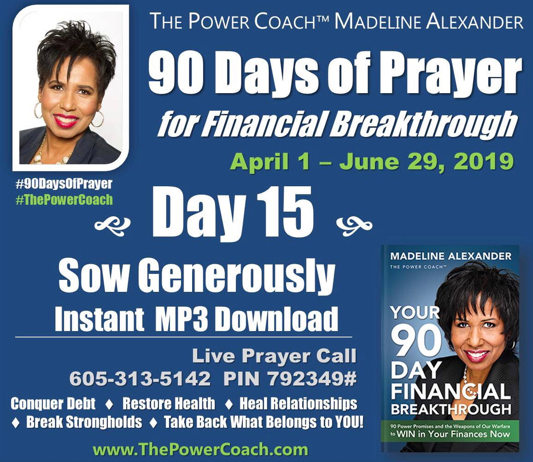 2019: Day 15 - Sow Generously - 90 Days of Prayer