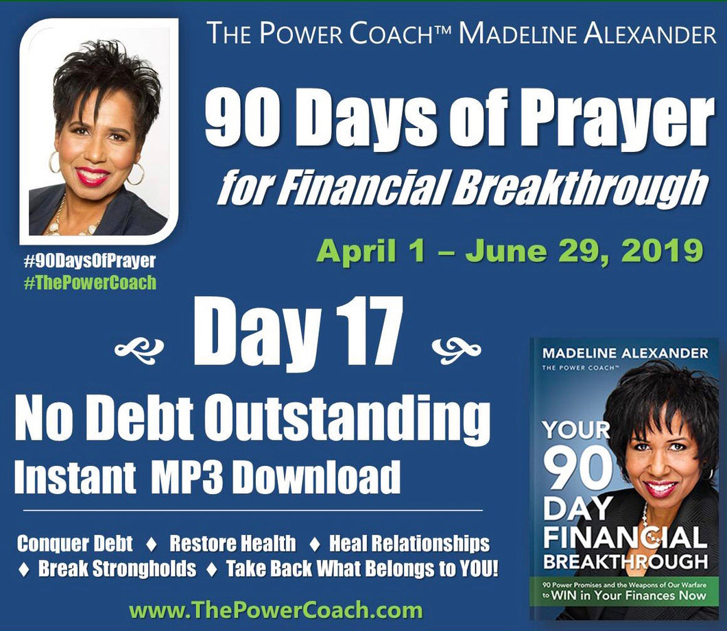 2019: Day 17 - No Debt Outstanding - 90 Days of Prayer