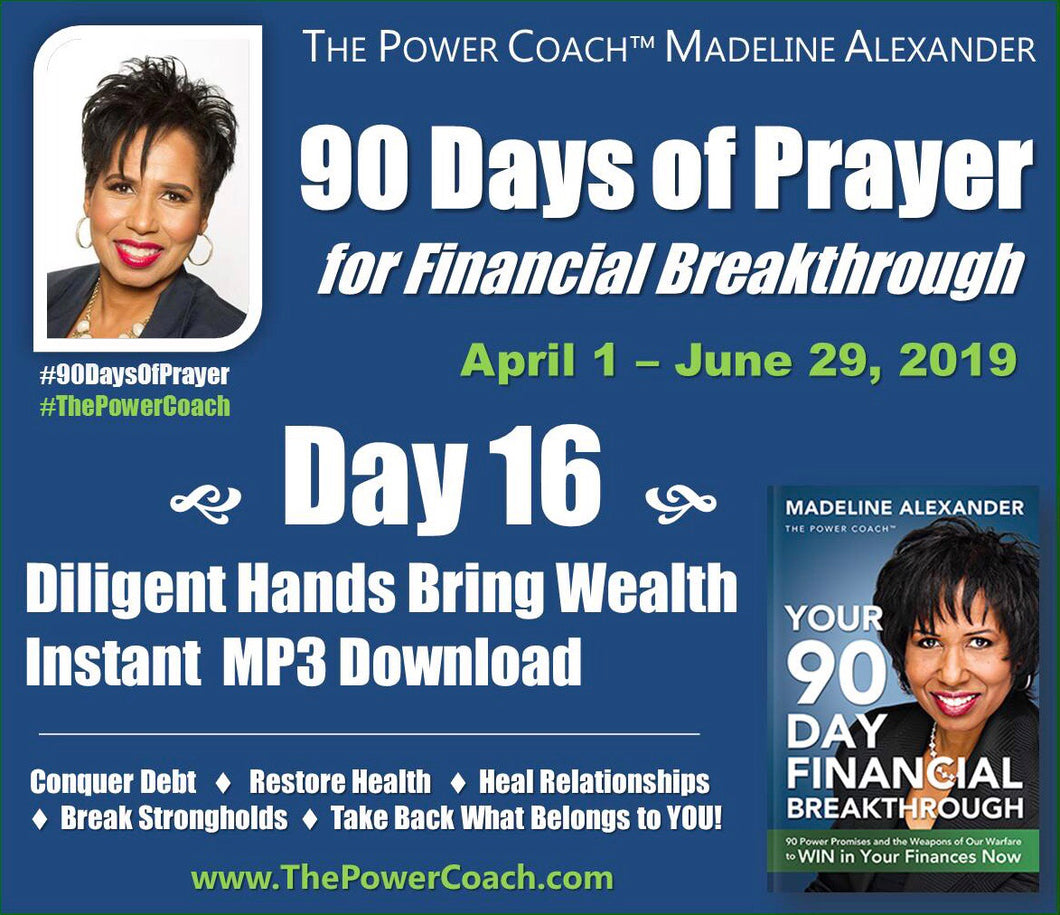 2019: Day 16 - Diligent Hands Bring Wealth - 90 Days of Prayer